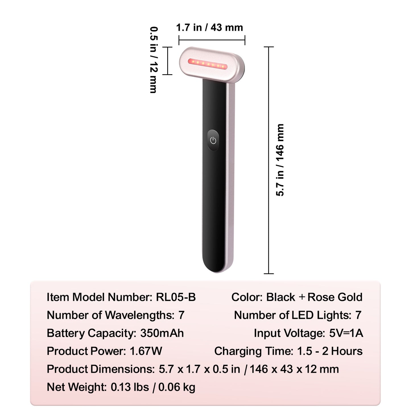 Red Light Therapy Face Wand